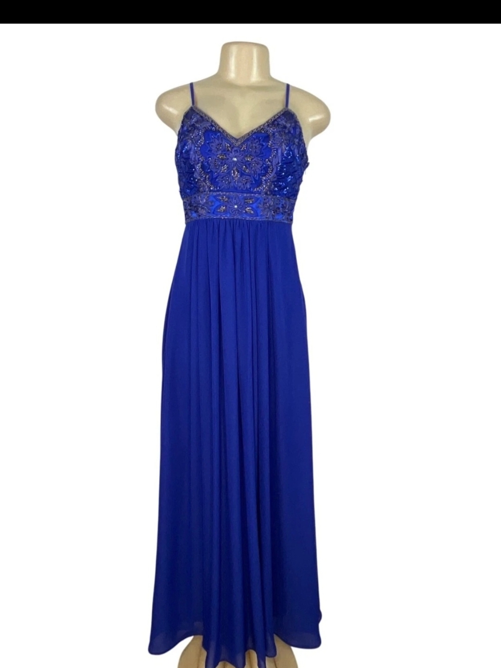 Sue Wong Y2k Nocturne Blue Beaded‎ Embellished Fairy Whimsigoth HOCO dress Sz 2